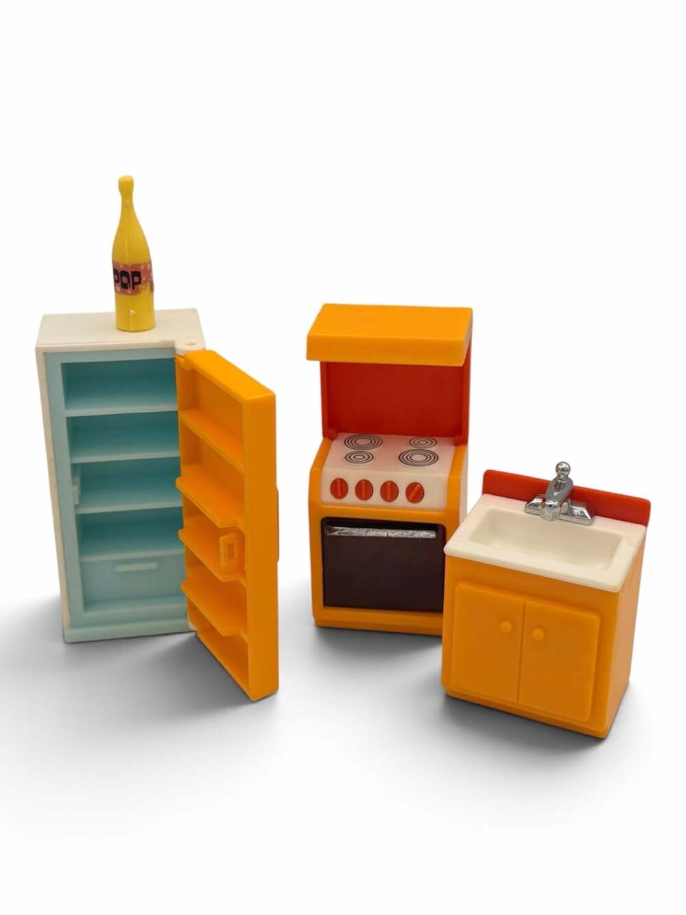 Vintage Fisher Price Toys Dollhouse Miniature Kitchen Set